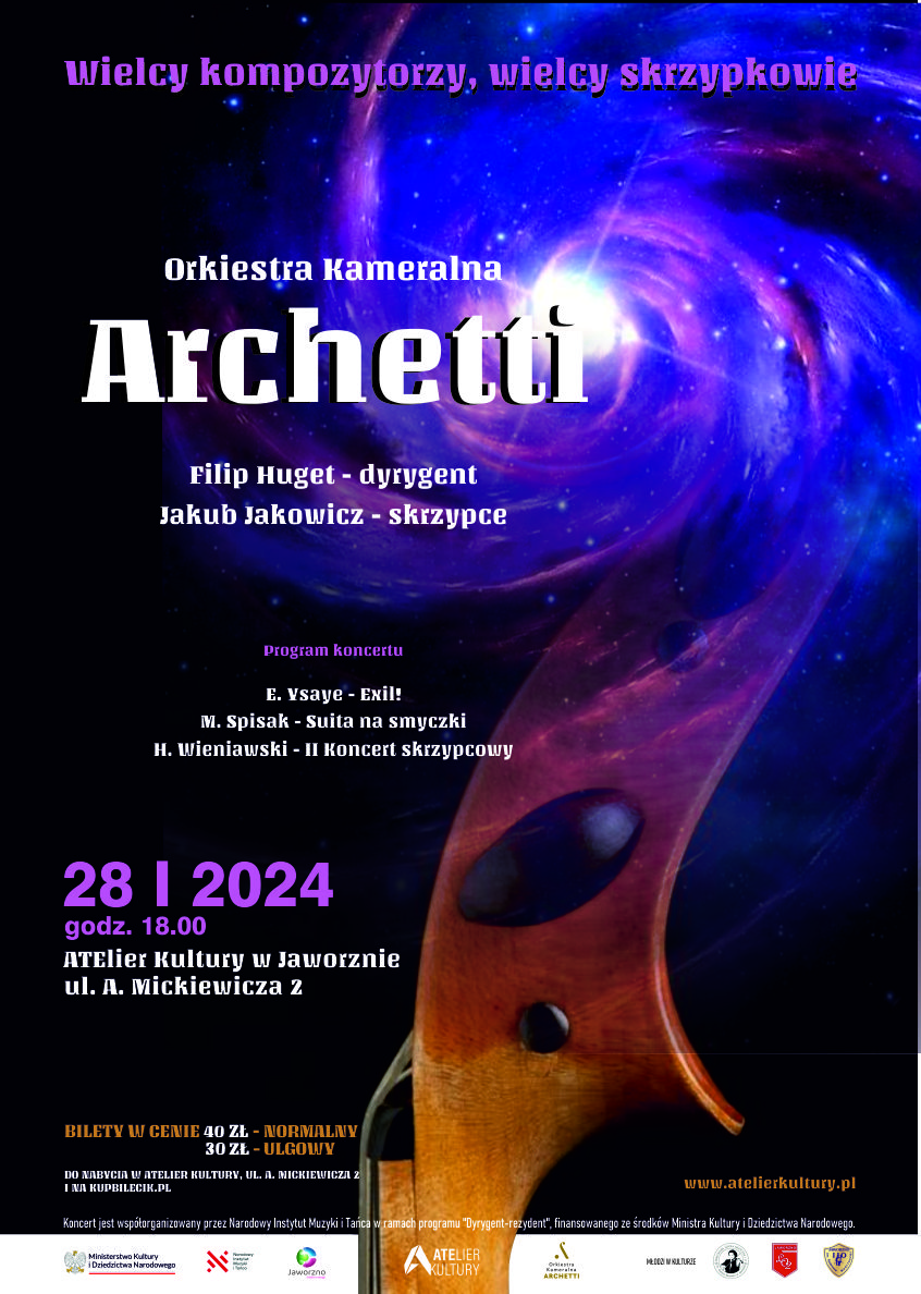 plakat obrazujący  koncert Archetti