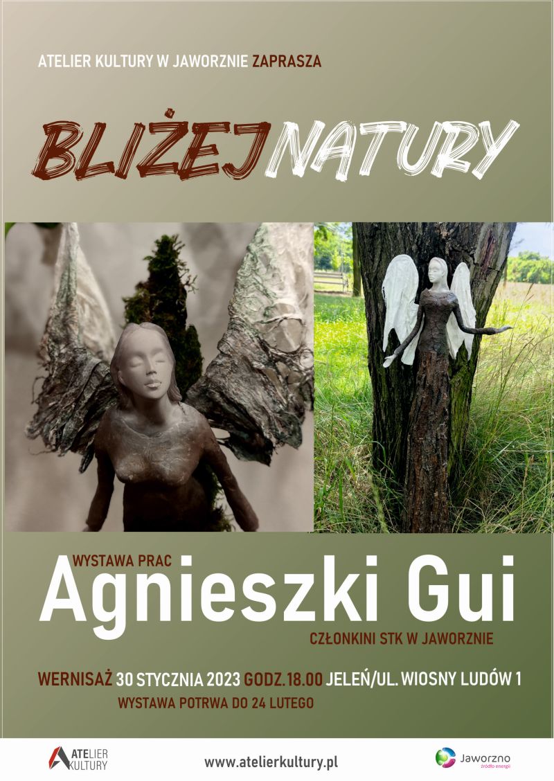 plakat zapraszający na wystawę Agnieszki Gui