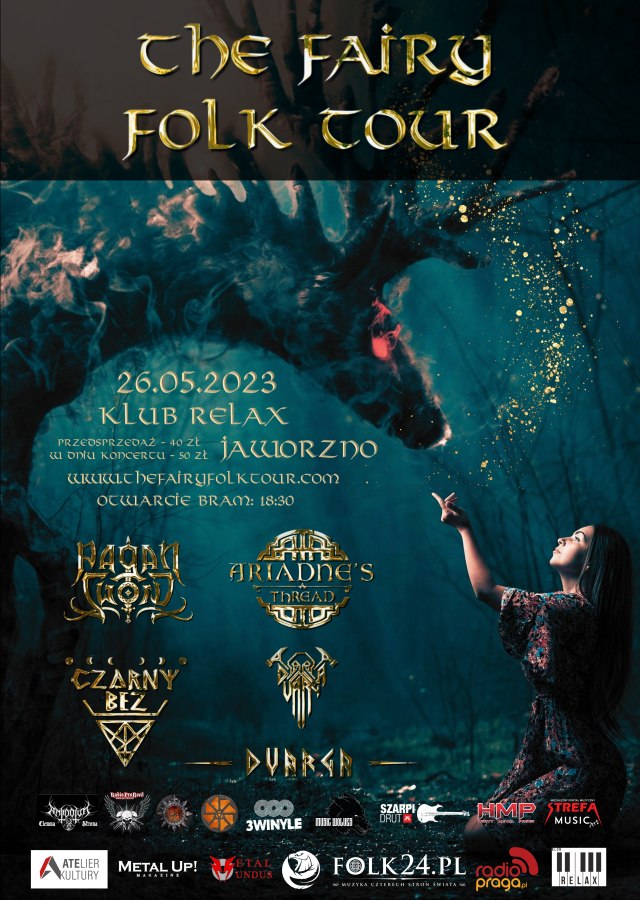 Plakat informujący o koncercie The Fairy Folk Tour