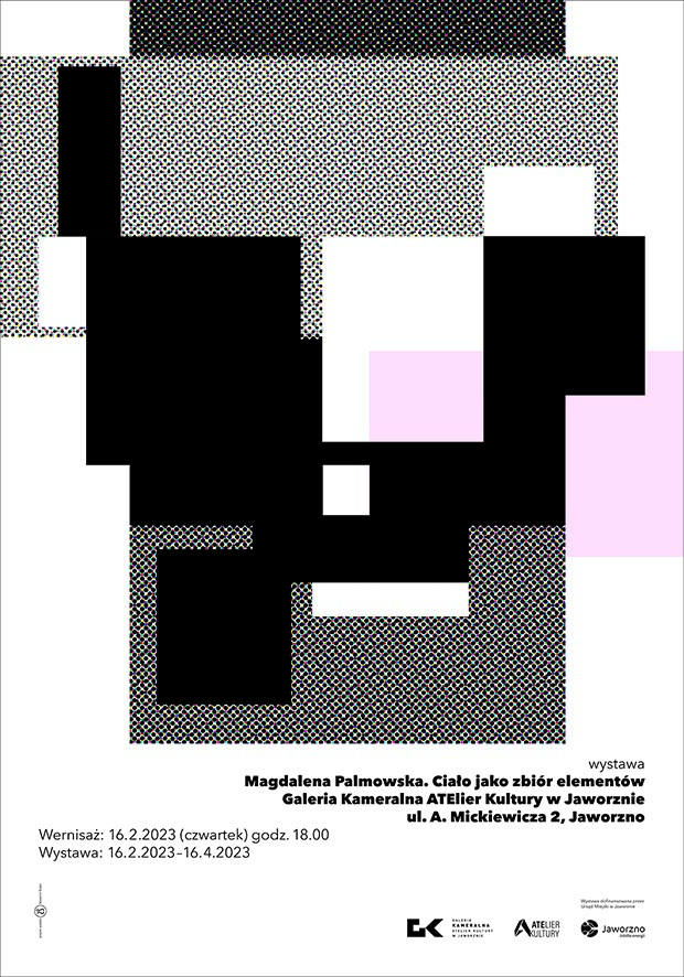 Plakat zapraszający na wystawę Magdaleny Palmowskiej